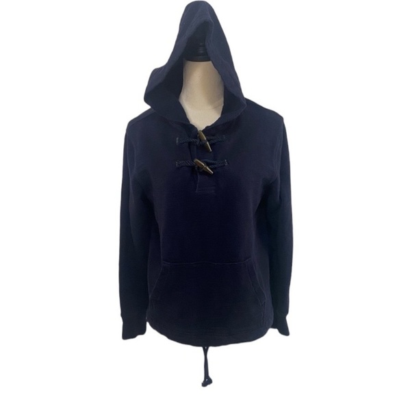 J. Crew Outerwear Fleece navy hoodie sweatshirt Size M - Picture 4 of 7